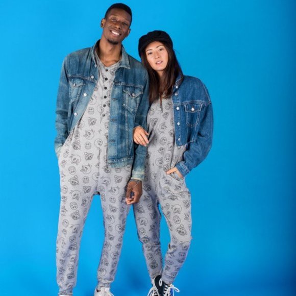 Sesame Street x Smash+Tess The Monster Romper Jumpsuit Gray - Picture 1 of 10